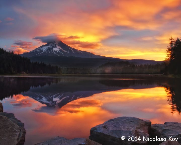 2nd Place Scenic – Sunrise at Trillium Lake by Nicolasa Kov | Nature  Photographers of the Pacific Northwest